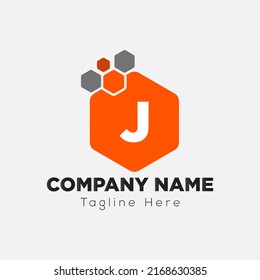 Abstract J letter modern initial logo design
