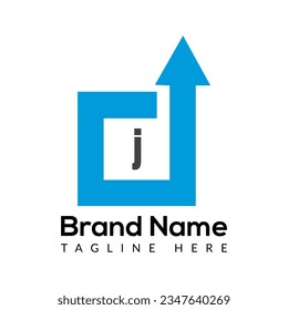 Abstract J letter modern initial lettermarks logo design	