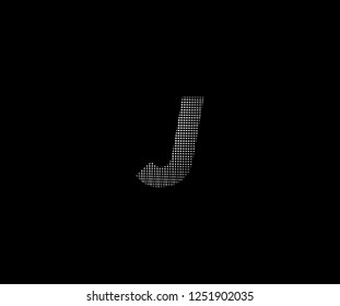Abstract J letter pattern pixel bit squares geometric modern monogram tech logo