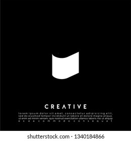 abstract J logo letter in 3d shadow design concept