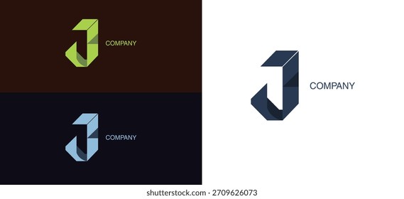 Logotipo Abstractas del monograma de J – Creative Modern Tech Business Identity