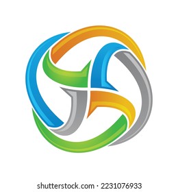 Resumen de la plantilla de icono del logotipo de movimiento j