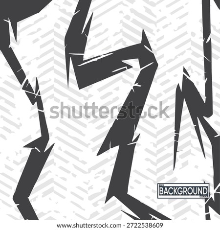 Abstract Jagged Cracks and Chevron Grunge Texture