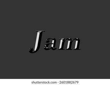 Abstract Jam Text Effect Design Black Background