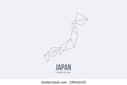 Abstract Japan logo. Vector logotype design.
