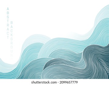 abstract japanese landscape on light background with gradient	