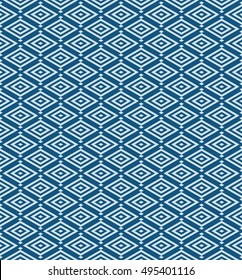 abstract japanese pattern background.geometric rhombus vector with blue shade.ornament pattern