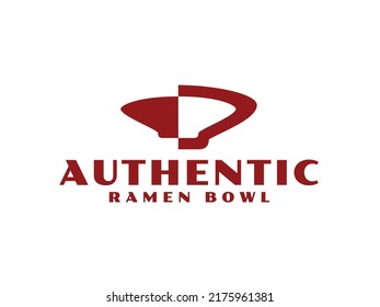 abstract japanese ramen bowl logo premium vector