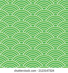 Resumen Ola japonesa sin fisuras en lima y verde menta. Excelente para textiles, decoración del hogar y papel pintado  