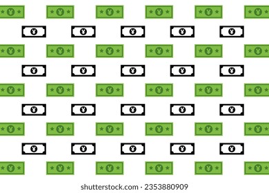 Resumen El fondo del patrón de billetes de yenes japoneses se puede usar para diseños de negocios, presentaciones o cualquier diseño adecuado.