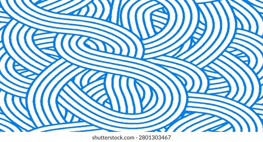 Abstract Japanese-style water waves background featuring decorative blue line art and vector graphics.