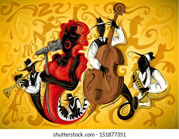 Resumen del arte de jazz 3 (vector)