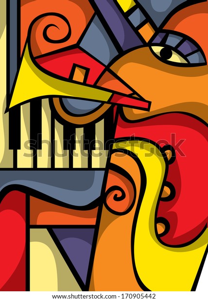 Abstract Jazz Art Vector Stock Vector (Royalty Free) 170905442