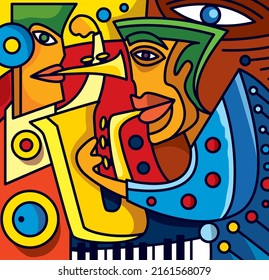 Abstract Jazz Band Artwork (Vector Art)