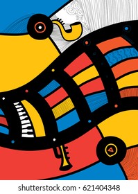 Abstract Jazz Colors,  (Vector Art)