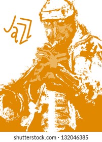 abstract jazz trumpeter