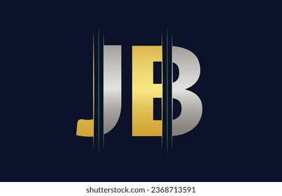 Resumen de la plantilla de diseño del logotipo de la letra JB. Ilustración del logotipo del vector.