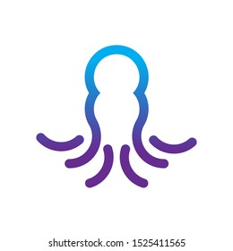Abstract Jelly Fish Logo Design Template