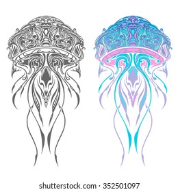 Abstract jellyfish illustration