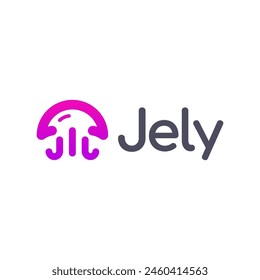Abstract Jellyfish logo vector design