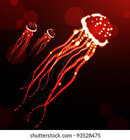 abstract jellyfish vector