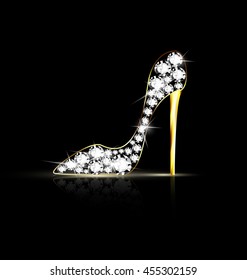 heels with diamonds