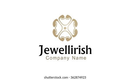 Abstract Jewellery Symbol Logo Design Illustration