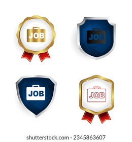 Abstract Job Badge and Label Collection, can be used for business designs, presentation designs or any suitable designs.