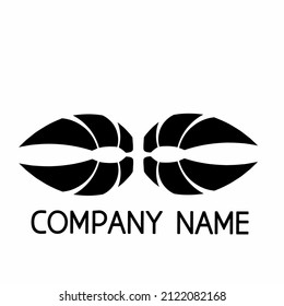 abstract  jointed loop shape company logo vector