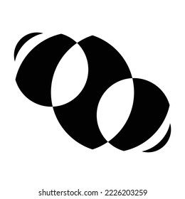 Logotipo de unión abstracta que conecta el hueso