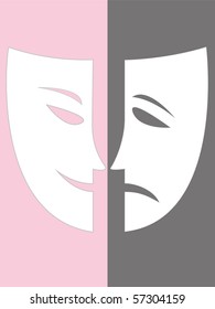 Abstract Joy and Sadness Masks