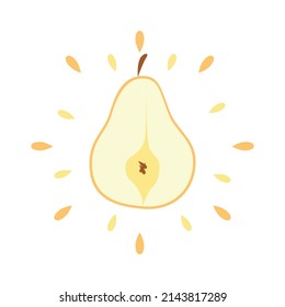 Abstract juicy apple icon with splash on white background - Vector illustration