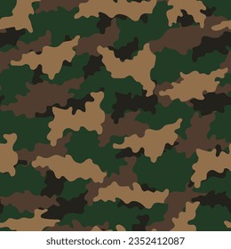 Abstract jungle camouflage seamless pattern vector modern military backgound. Template printed textile fabric.