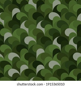 Abstract jungle green seamless pattern color background vector illustration. Modern chaos colored regularly repeating geometrical background
