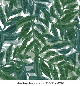 Patrón abstracto de la hoja de la jungla sin soldadura. Patrón tropical, hojas de palma sin costura. Fondo floral botánico. Fondo vegetal exótico. Diseño para tela, textil, envoltura, cubierta. Ilustración del vector
