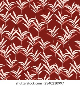 Abstract jungle palm leaf seamless pattern. Stylized tropical palm leaves wallpaper. Design for printing, textile, fabric, fashion, interior, wrapping paper. Vector illustration