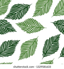 Abstract jungle plants seamless pattern. Floral texture vector wallpaper. Modern exotic contemporary art style vector illustration.