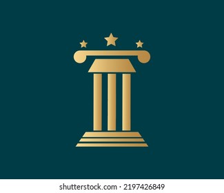 abstract justice law logo template vector