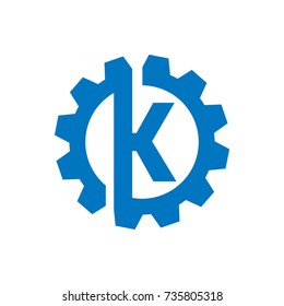 Abstract K Gear Engineering Logo