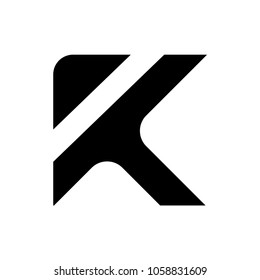 abstract k letter arrow logo design vector
