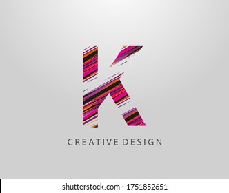 Resumen del logotipo de la letra K. Resumen creativo inicial K 