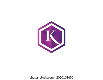Resumen de la letra K diseño moderno de marcas de papel iniciales 