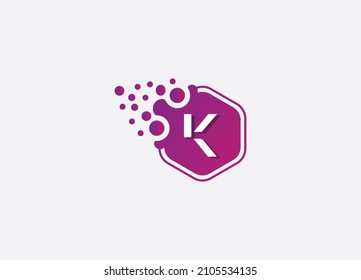Abstract K letter modern initial lettermarks logo design