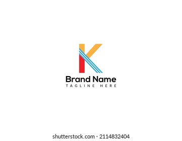 Abstract K letter modern initial lettermarks logo design