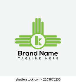 Resumen de la letra K diseño del logotipo inicial moderno