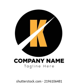 Abstract K letter modern initial lettermarks logo design