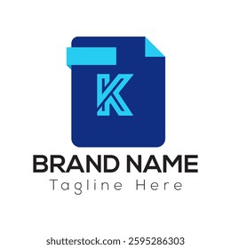 Abstract K letter modern initial lettermarks logo design	