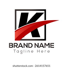 Abstract K letter modern initial lettermarks logo design	