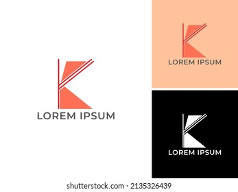 ABSTRACT K LINES MONOGRAM  LOGO VECTOR MODERN FOR YOUR BUSINESS