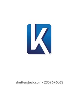 Abstract K logo, K sign clean minimalistic creative modern K symbol for businesses branding K icon vector